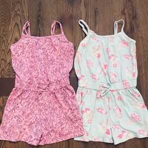 Girls Floral Rompers size 6/7
